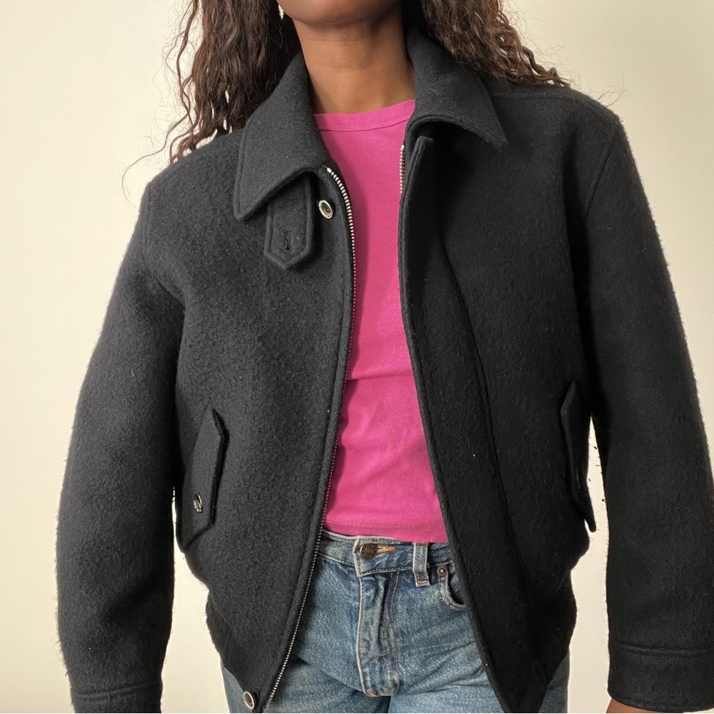 Navy Blue Bomber Jacket for Women